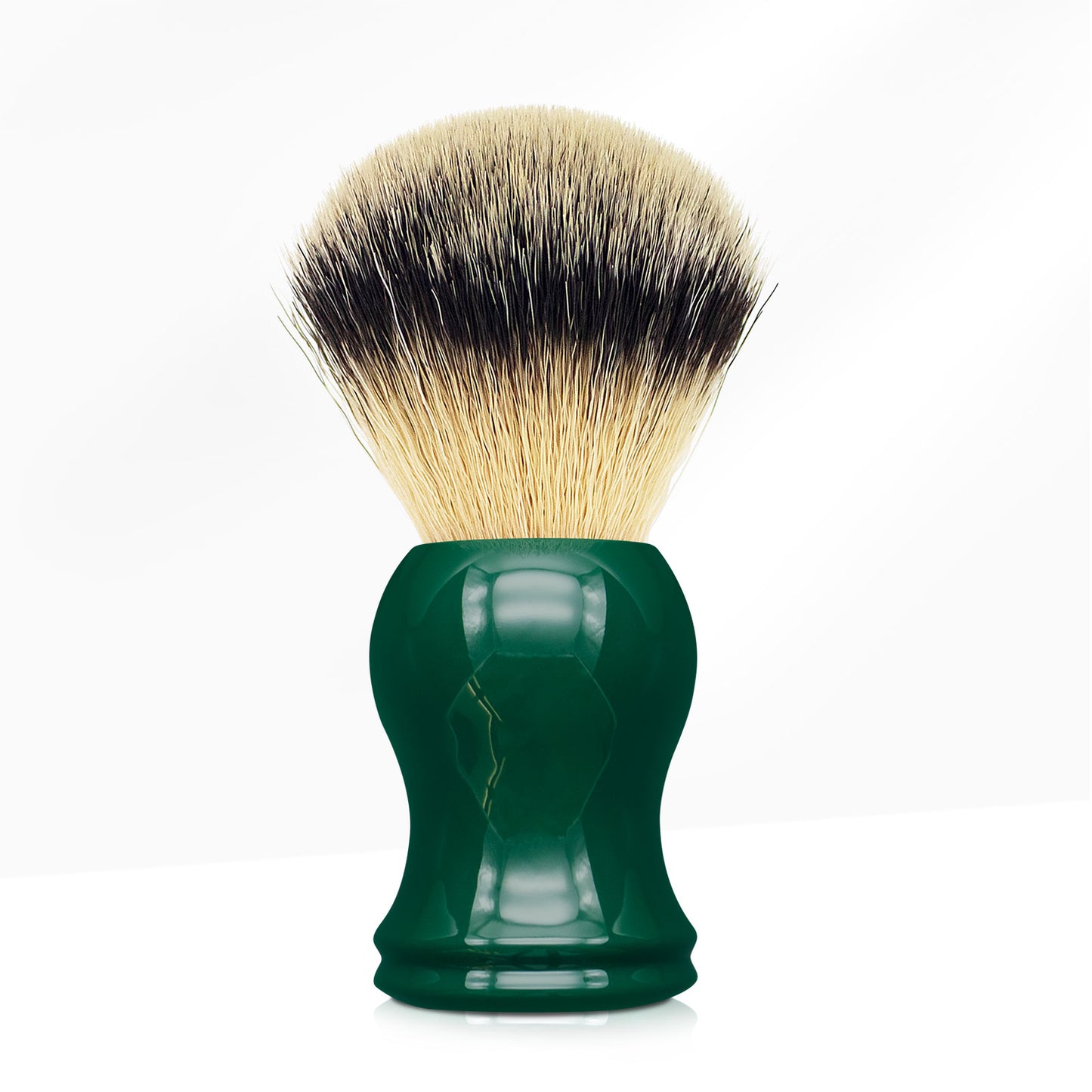 GG Shaving Brush|Nylon Hair|Green Acrylic Handle|Double Bottom