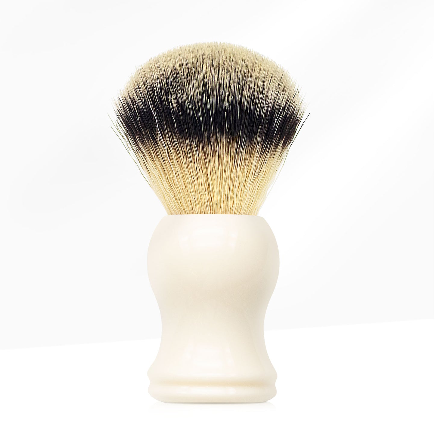 GG Shaving Brush|Nylon Hair|White Acrylic Handle|Double Bottom