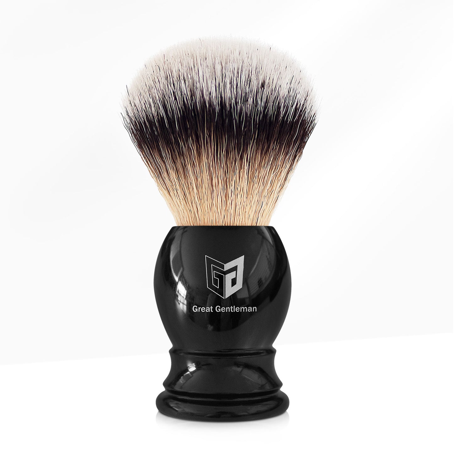 GG Shaving Brush|Nylon Hair|Black Acrylic Handle|Belt
