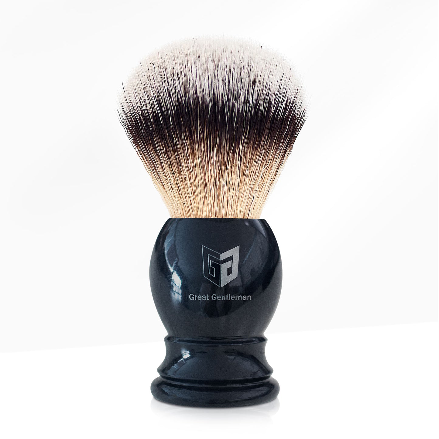 GG Shaving Brush|Nylon Hair|Grey Acrylic Handle|Navy Blue