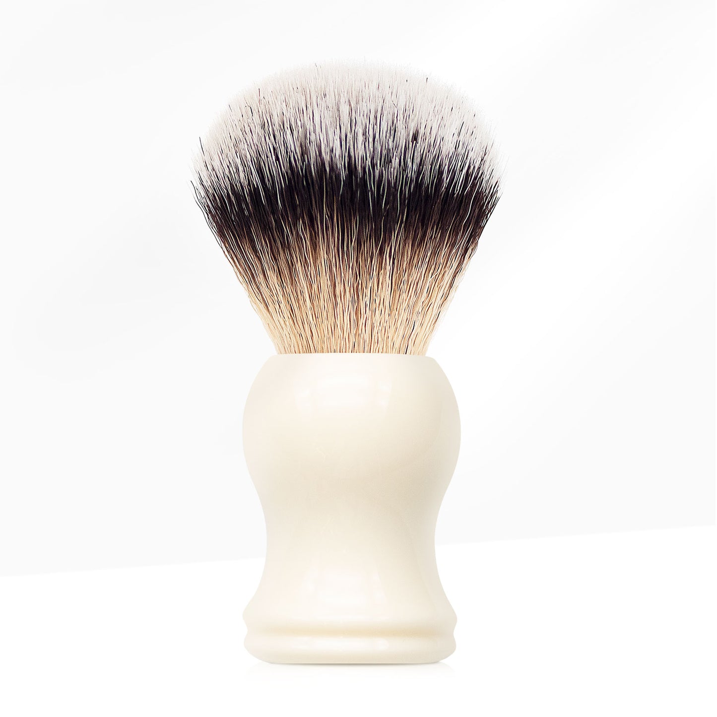 GG Shaving Brush|Nylon Hair|White Acrylic Handle|Double Bottom