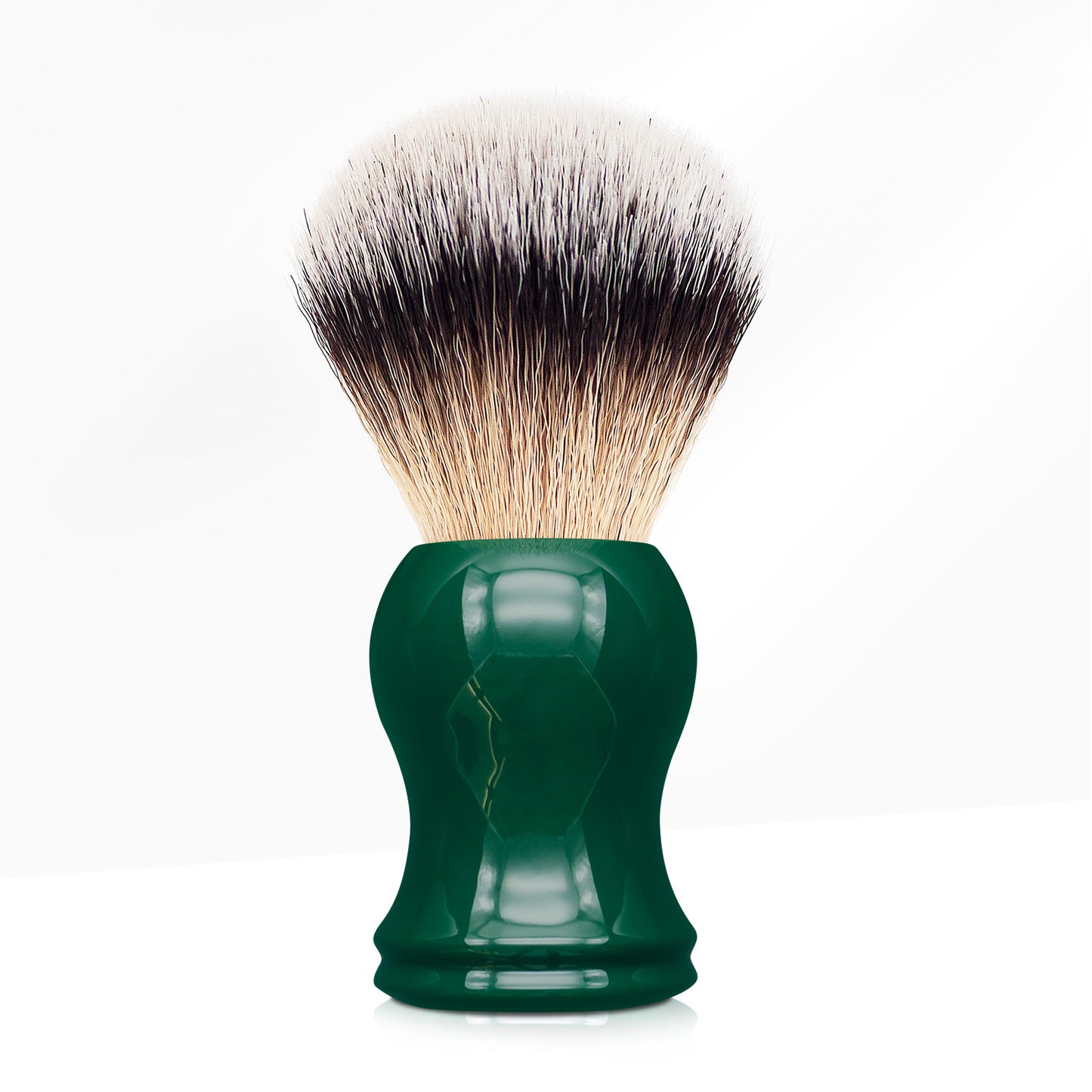 GG Shaving Brush|Nylon Hair|Green Acrylic Handle|Double Bottom
