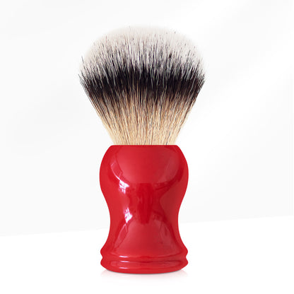 GG Shaving Brush｜Nylon Hair｜Red Acrylic Handle｜Double Bottom