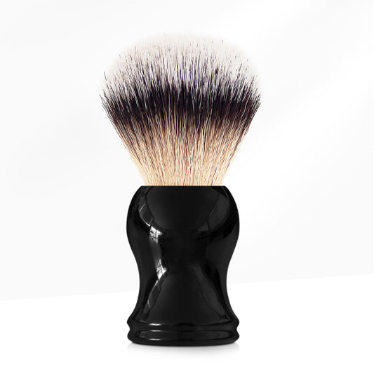 GG Shaving Brush|Nylon Hair|Black Acrylic Handle|Double Bottom