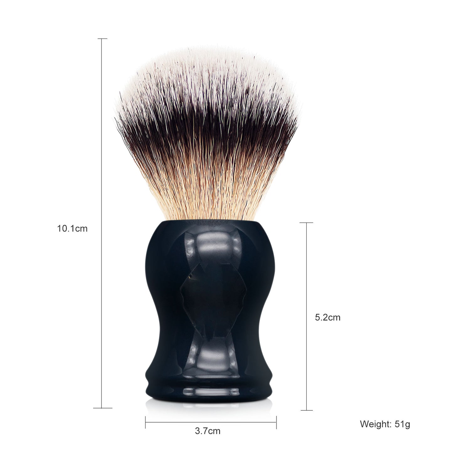 GG Shaving Brush|Nylon Hair|Navy Blue Acrylic Handle|Double Bottom