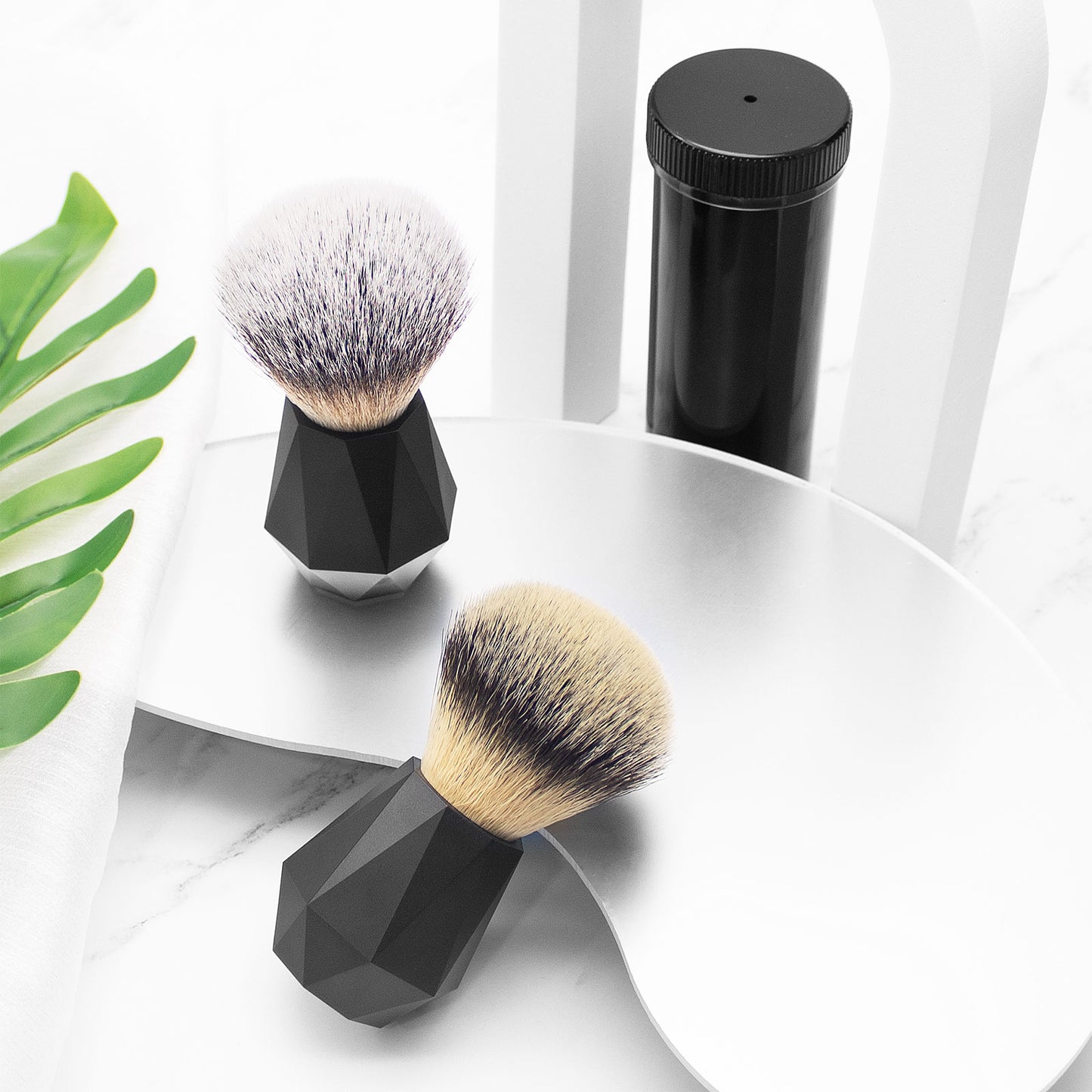 GG Shaving Brush|Nylon Hair|Diamond Acrylic Handle