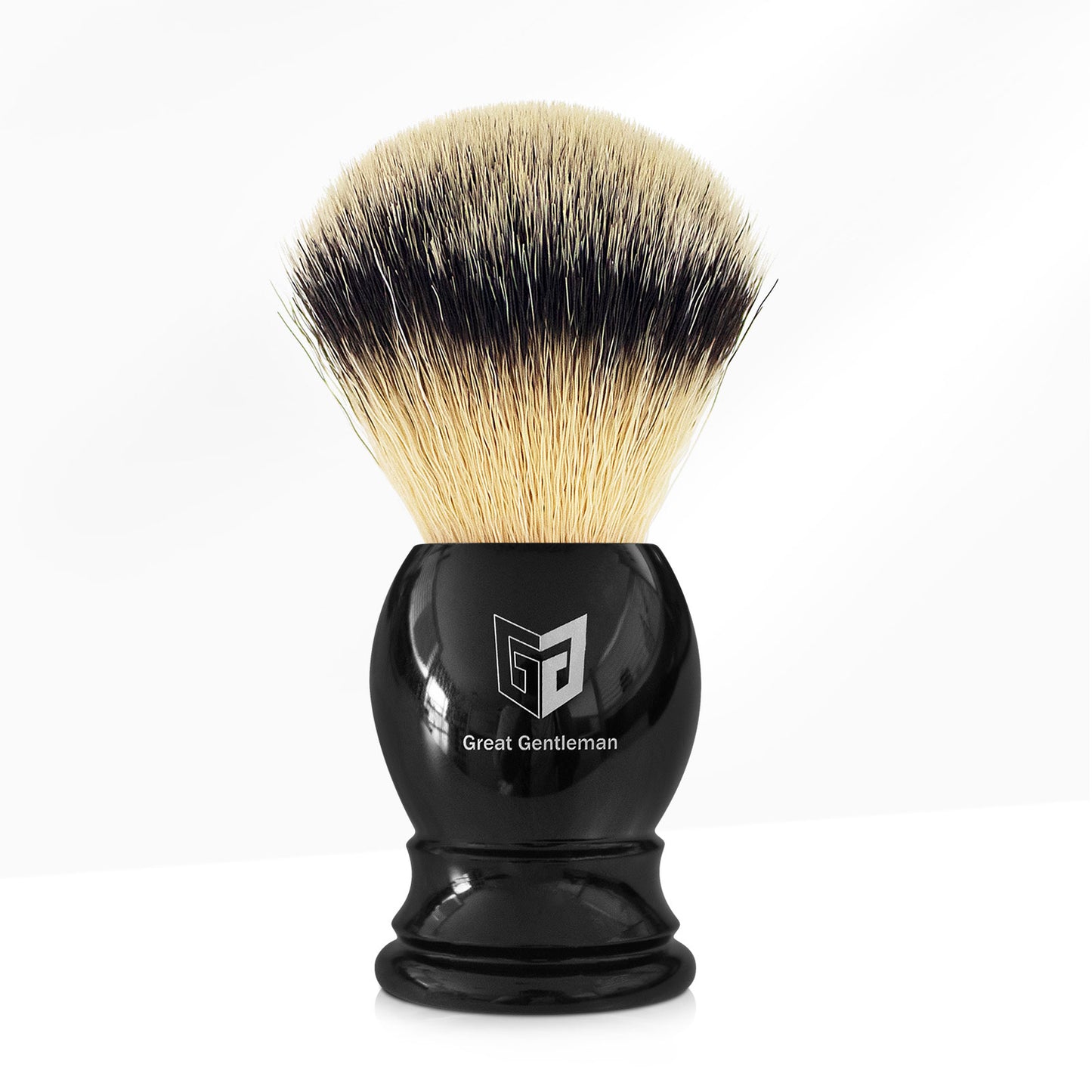 GG Shaving Brush|Nylon Hair|Black Acrylic Handle|Belt