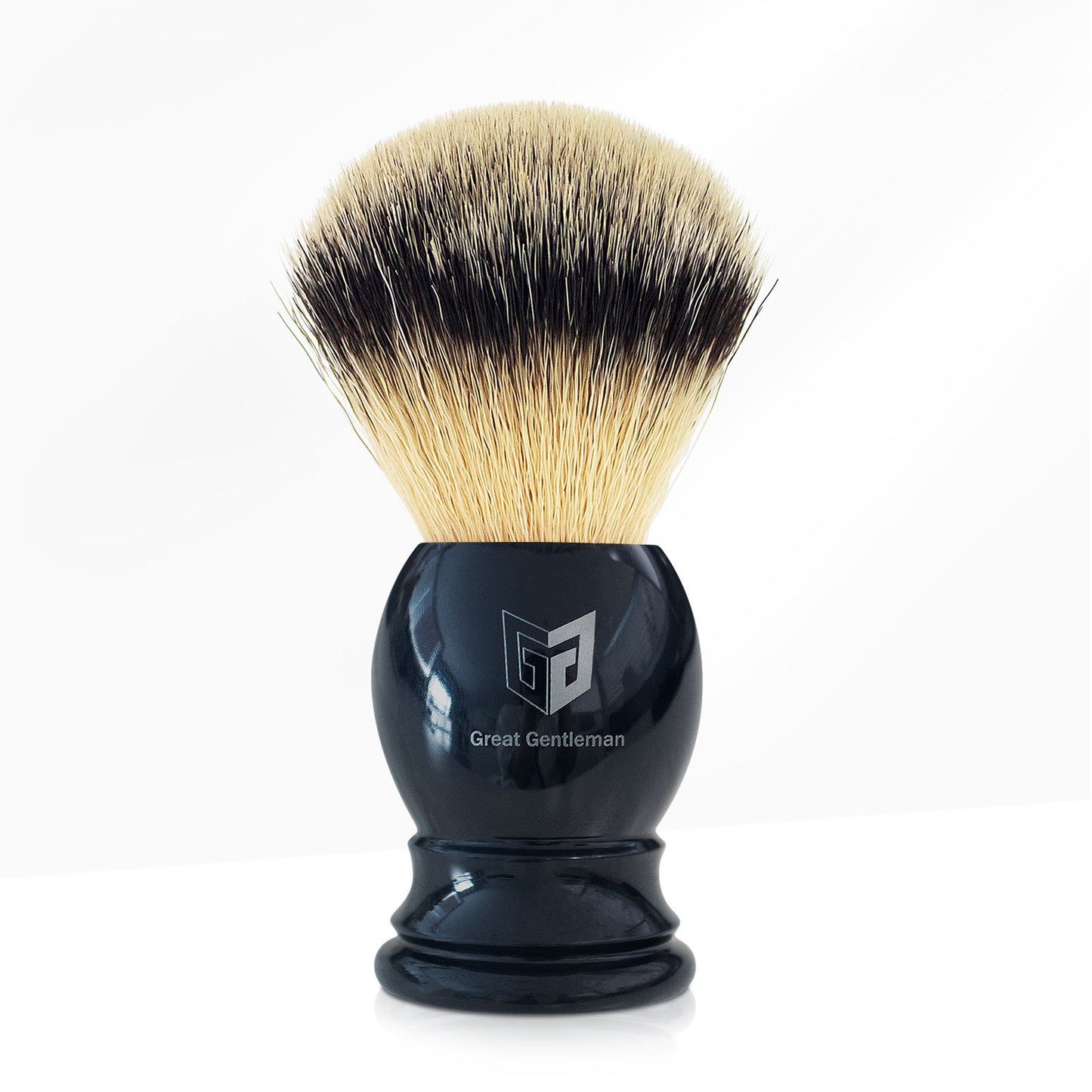 GG Shaving Brush|Nylon Hair|Grey Acrylic Handle|Navy Blue