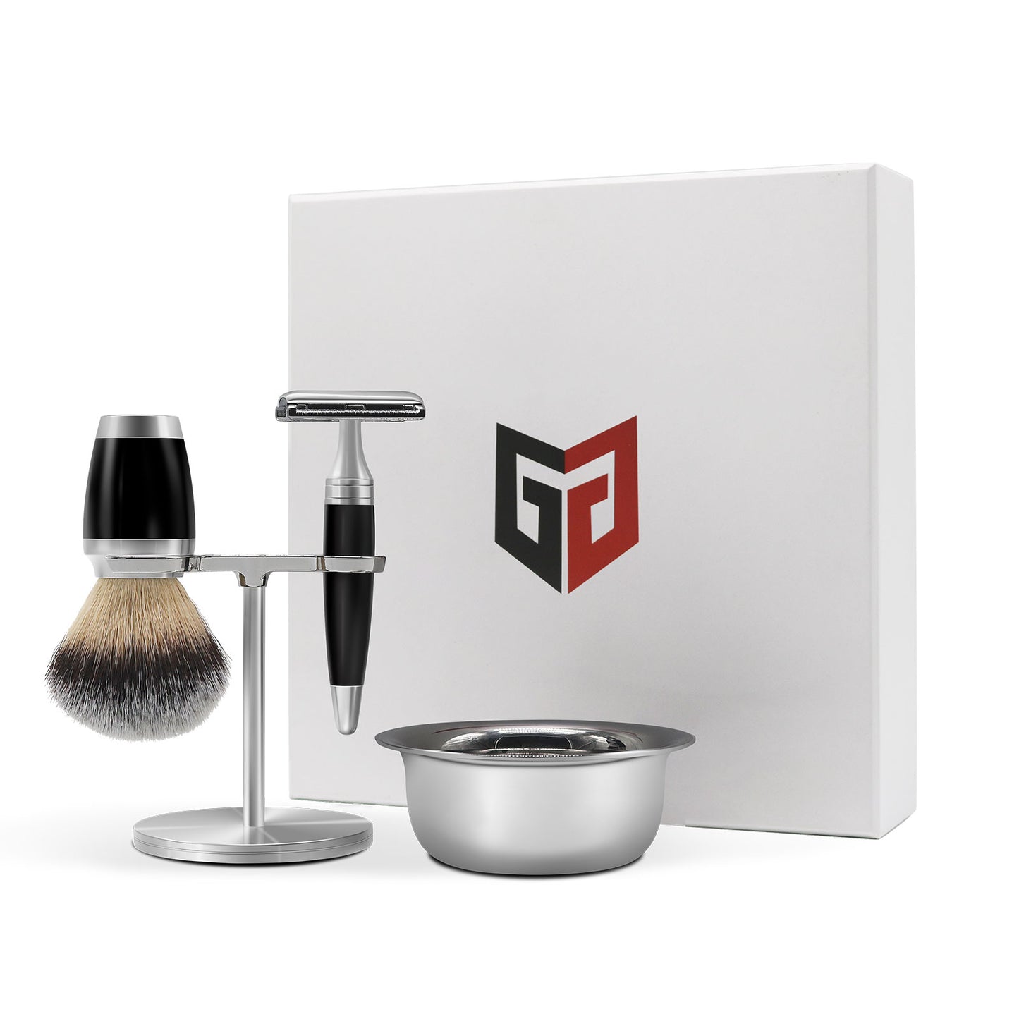 Great Gentleman Shaving Set Kit with Shaving brush, Stand, Safety Razor and Shaving Bowl