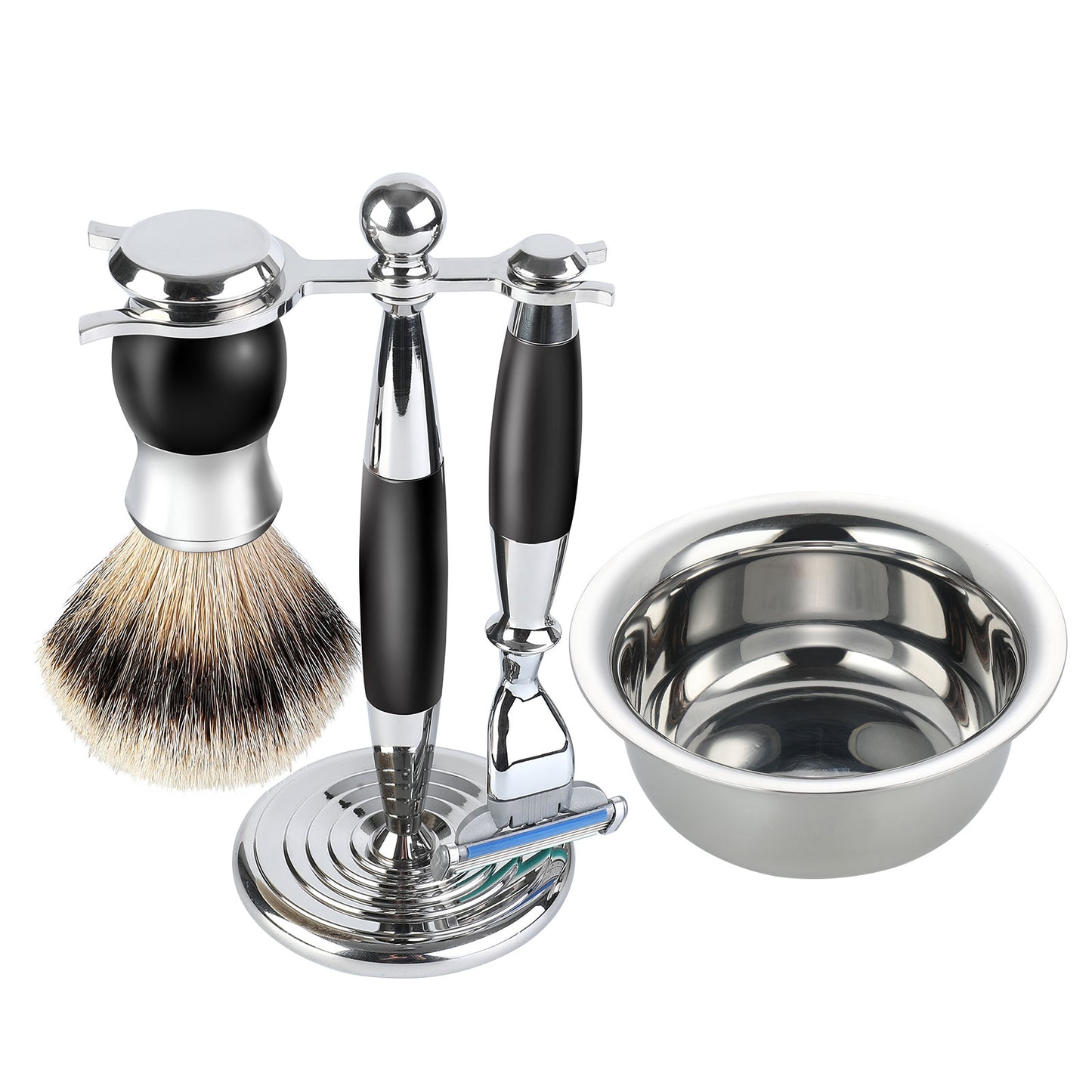GG Shaving Set Kit with Shaving brush, Stand, Safety Razor and Shaving Bowl