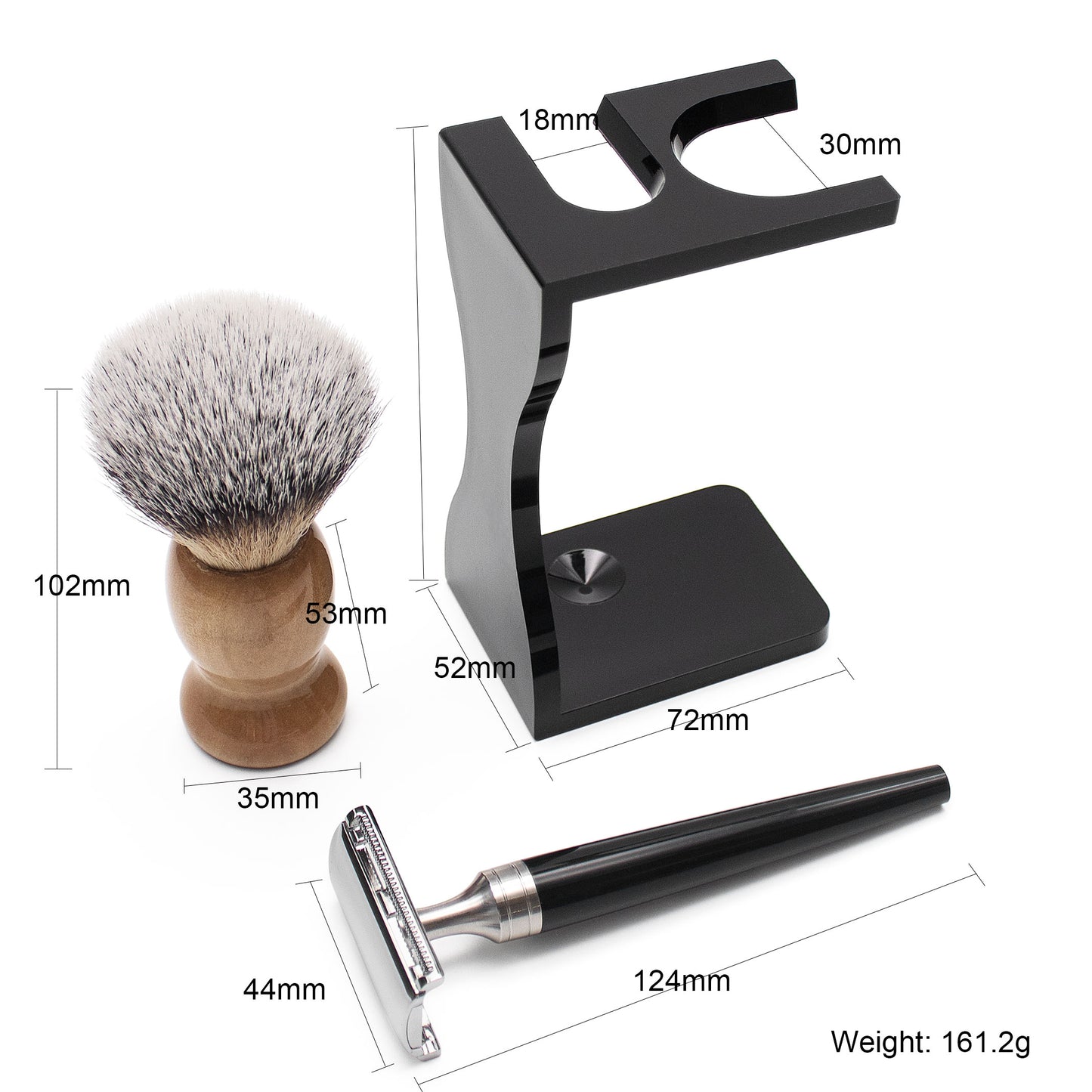 Great Gentleman Shaving Set Kit with Shaving brush, Stand, Safety Razor