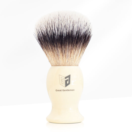 GG Shaving Brush|Nylon Hair|Lvory White Acrylic Handle