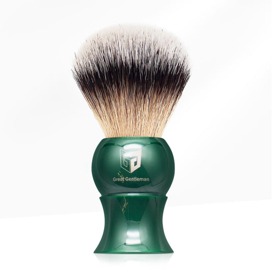 GG Shaving Brush|Nylon Hair|Green Acrylic Handle