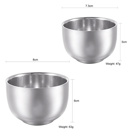 Great Gentleman Multi - 80mm/73mm Stainless steel Metal Shaving bowl