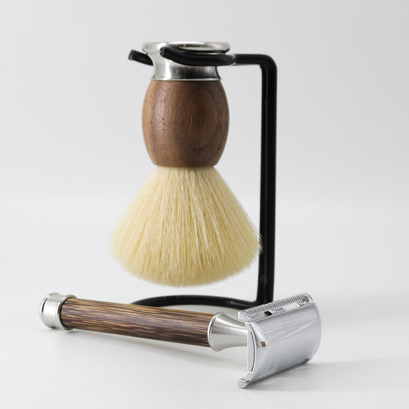 Great Gentleman Double Edge Shaving Safety Razor with Bamboo Wood Handle