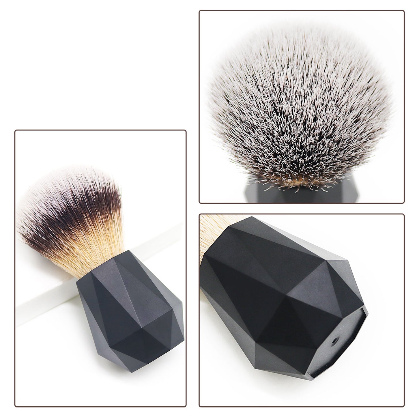 GG Shaving Brush|Nylon Hair|Diamond Acrylic Handle