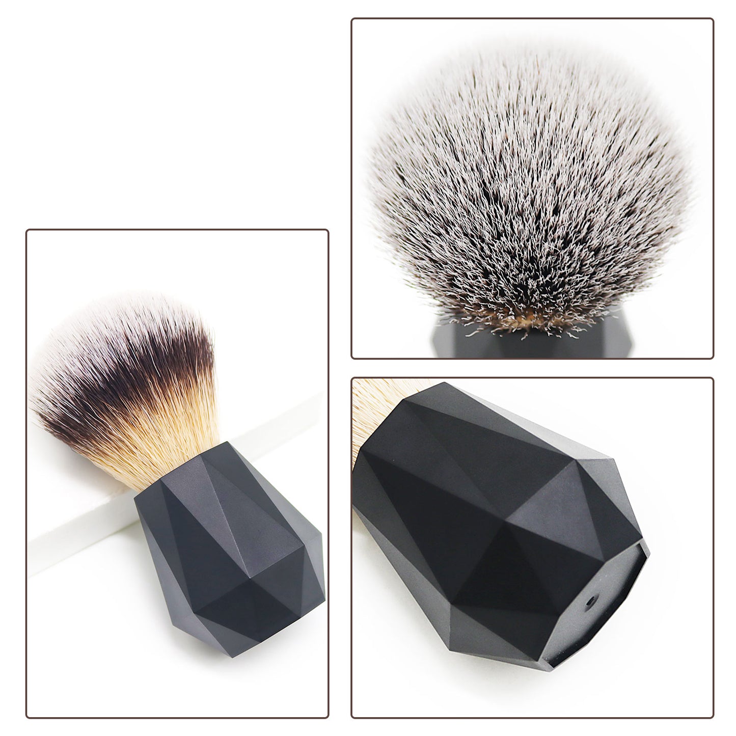 GG Shaving Brush｜Nylon Hair｜Diamond Acrylic Handle