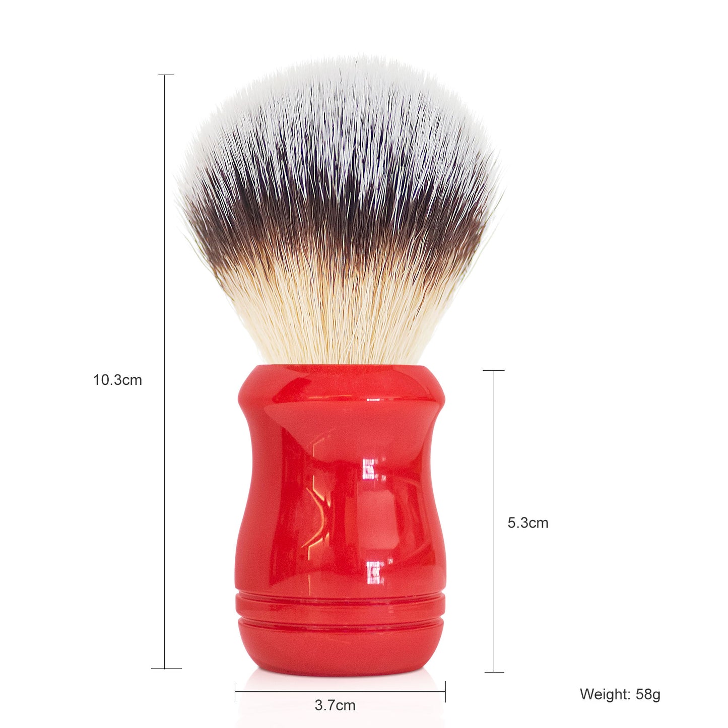 GG Shaving Brush|Nylon Hair|Red Acrylic Handle