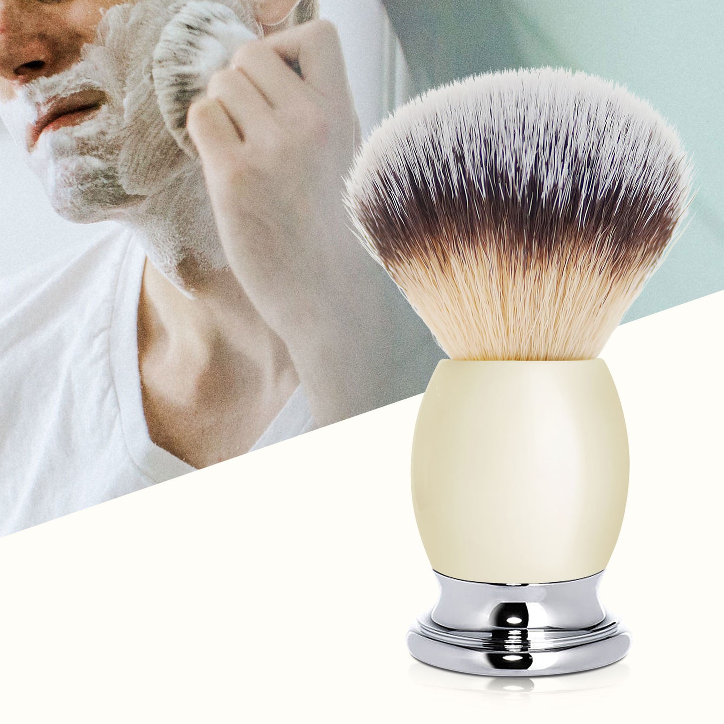 GG Shaving Brush｜Nylon Hair｜Acrylic+Stainless Steel Handle
