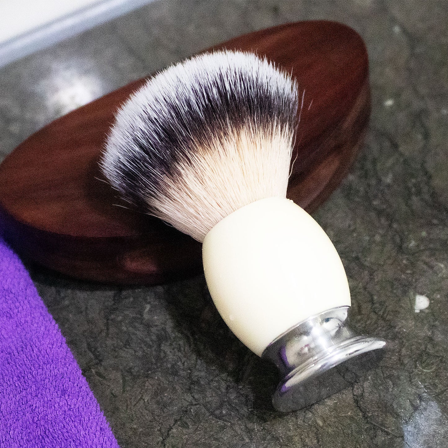 GG Shaving Brush|Nylon Hair|Acrylic+Stainless Steel Handle