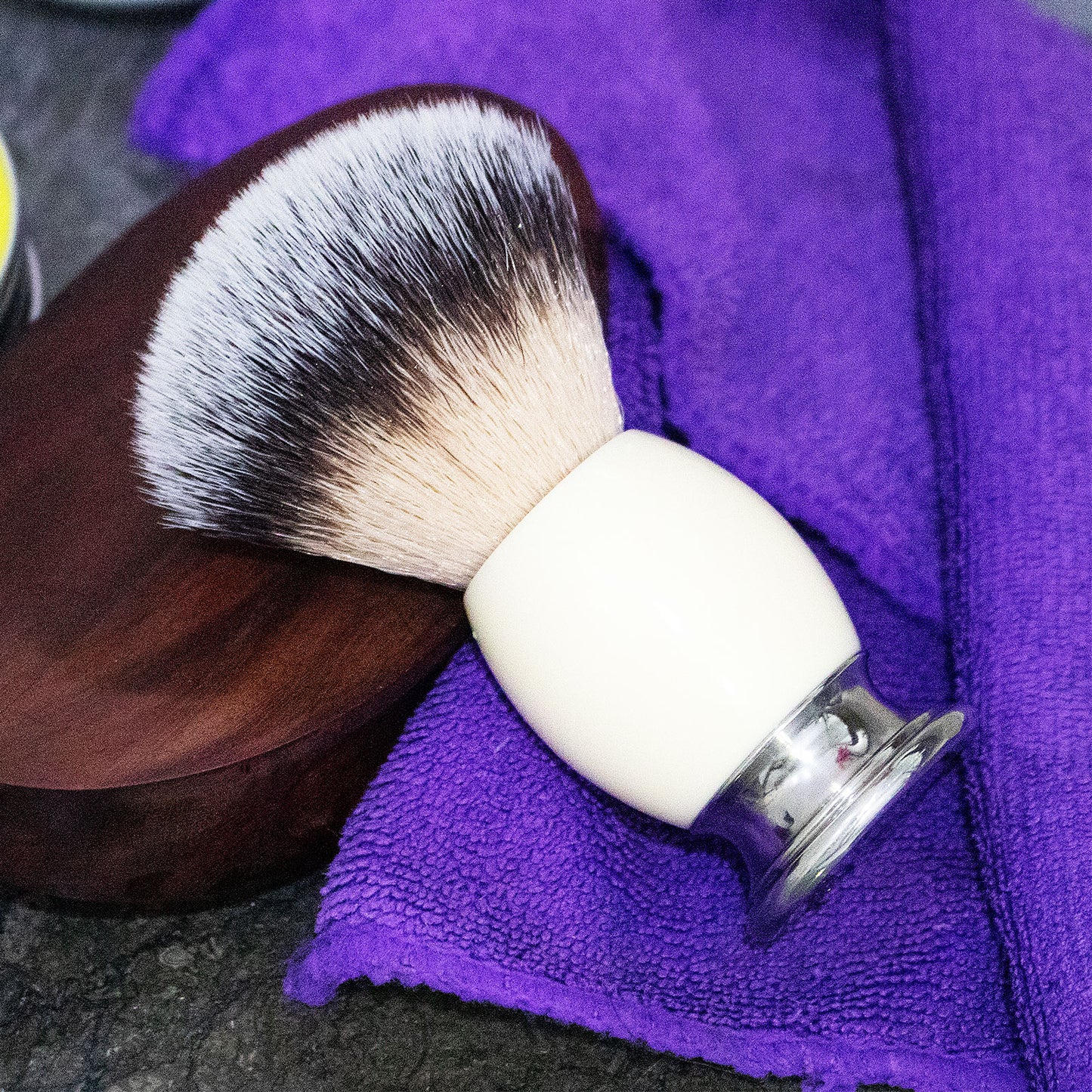 GG Shaving Brush|Nylon Hair|Acrylic+Stainless Steel Handle