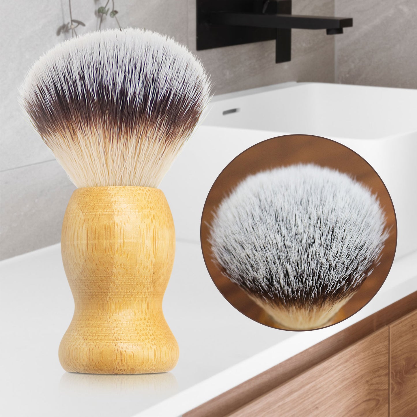 Bamboo Handle Shaving Brush with Nylon Hair Great Gentleman