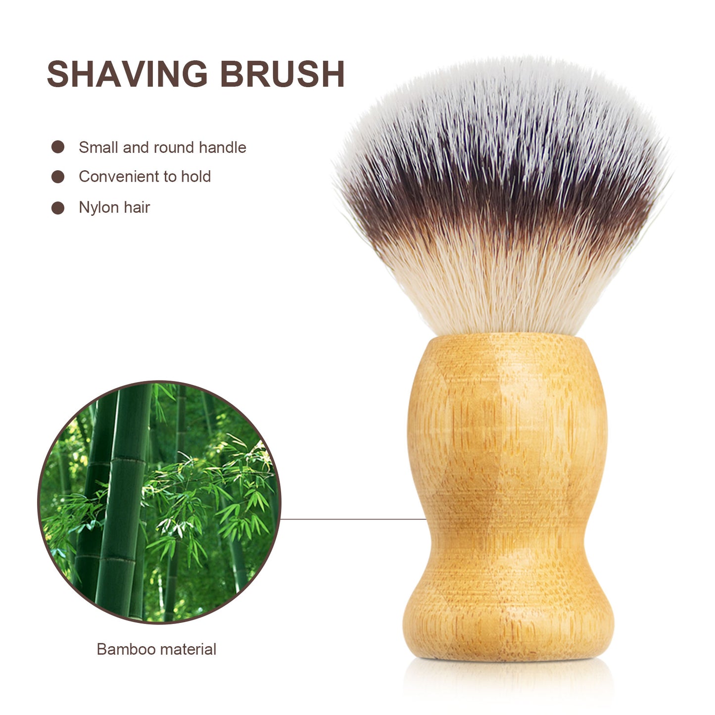 Bamboo Handle Shaving Brush with Nylon Hair Great Gentleman