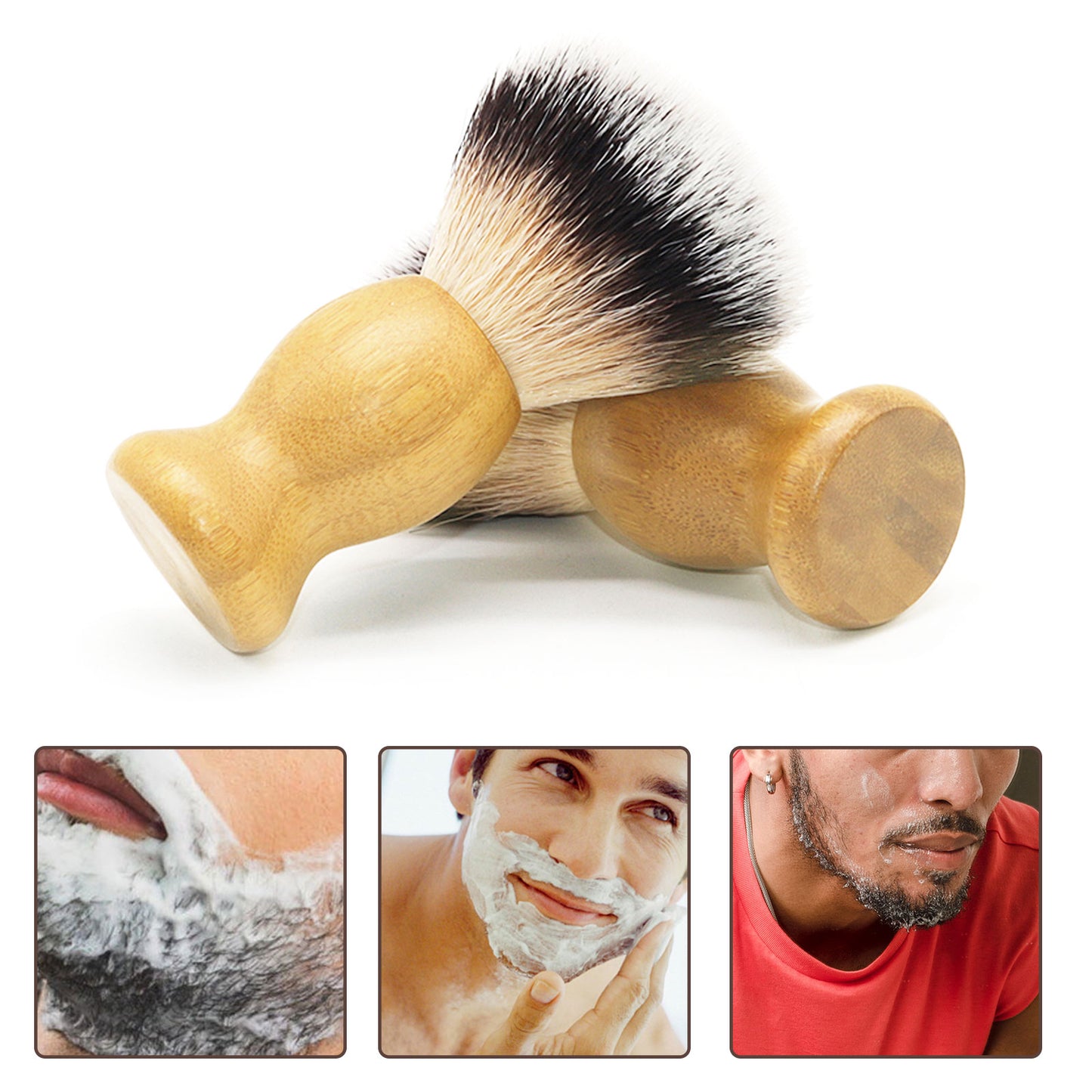 Bamboo Handle Shaving Brush with Nylon Hair Great Gentleman
