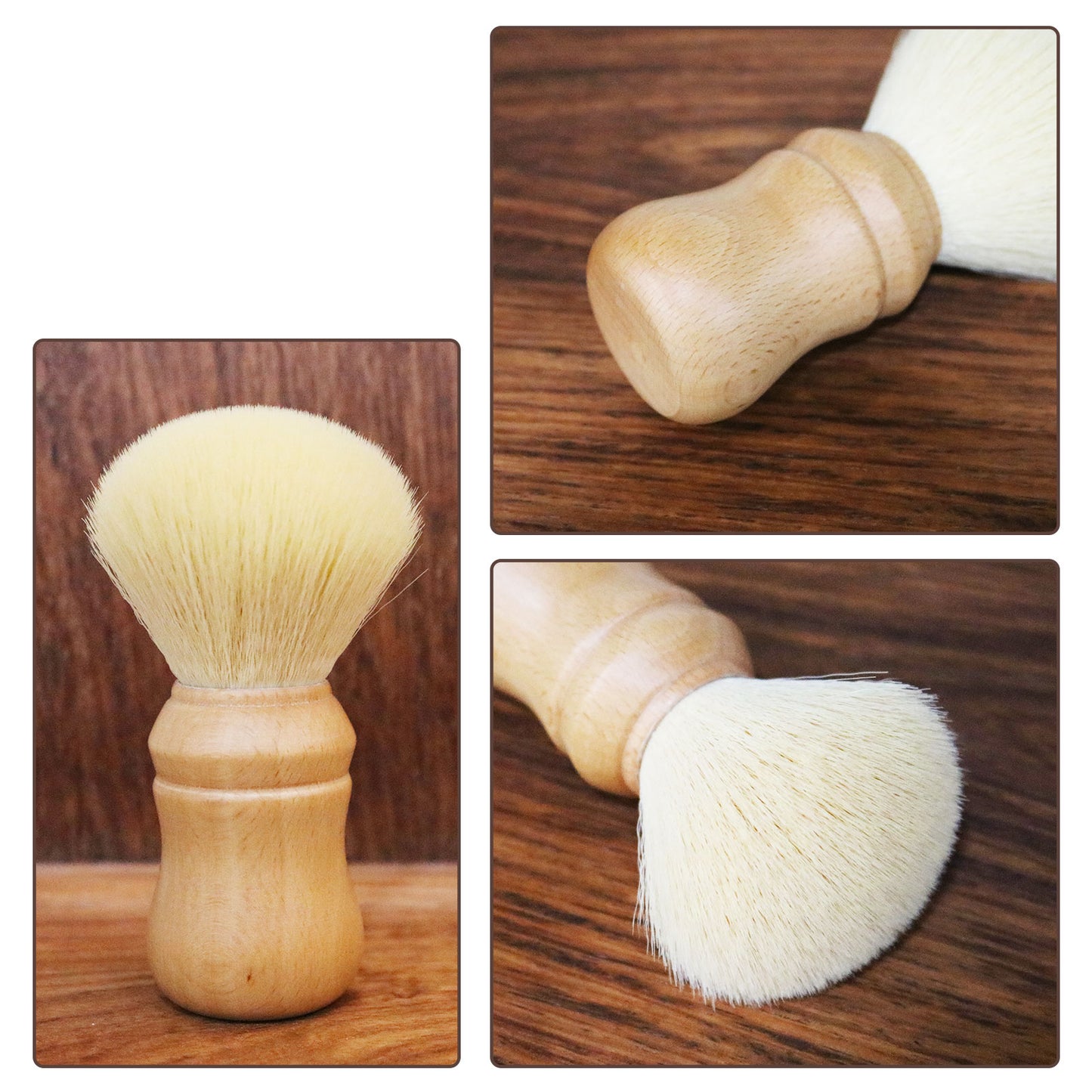 GG Shaving Brush|Nylon Hair|Beech Wood Acrylic Handle