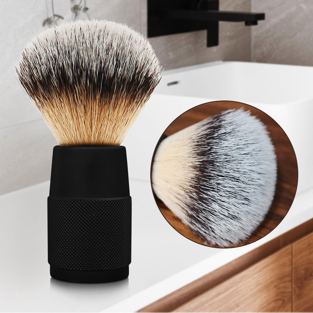 GG Shaving Brush|Nylon Hair|Black Aluminum Handle