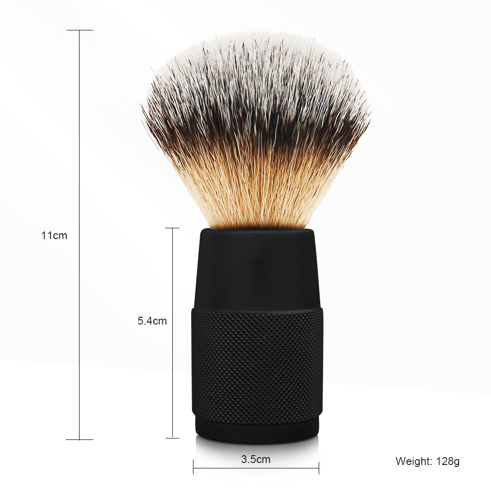 GG Shaving Brush|Nylon Hair|Black Aluminum Handle