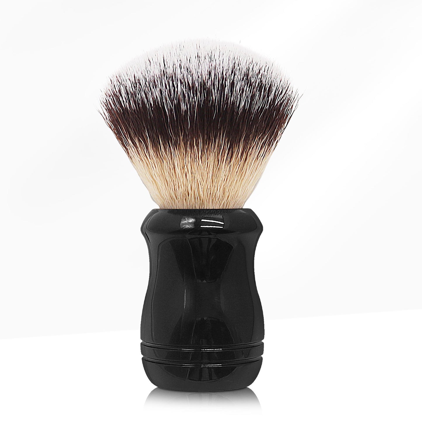GG Shaving Brush|Nylon Hair|Black Acrylic Handle|Double line