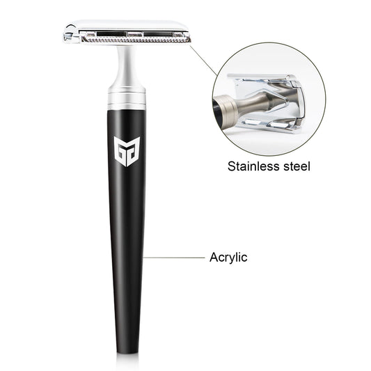 Great Gentleman Double Edge Shaving Safety Razor with Acrylic Handle