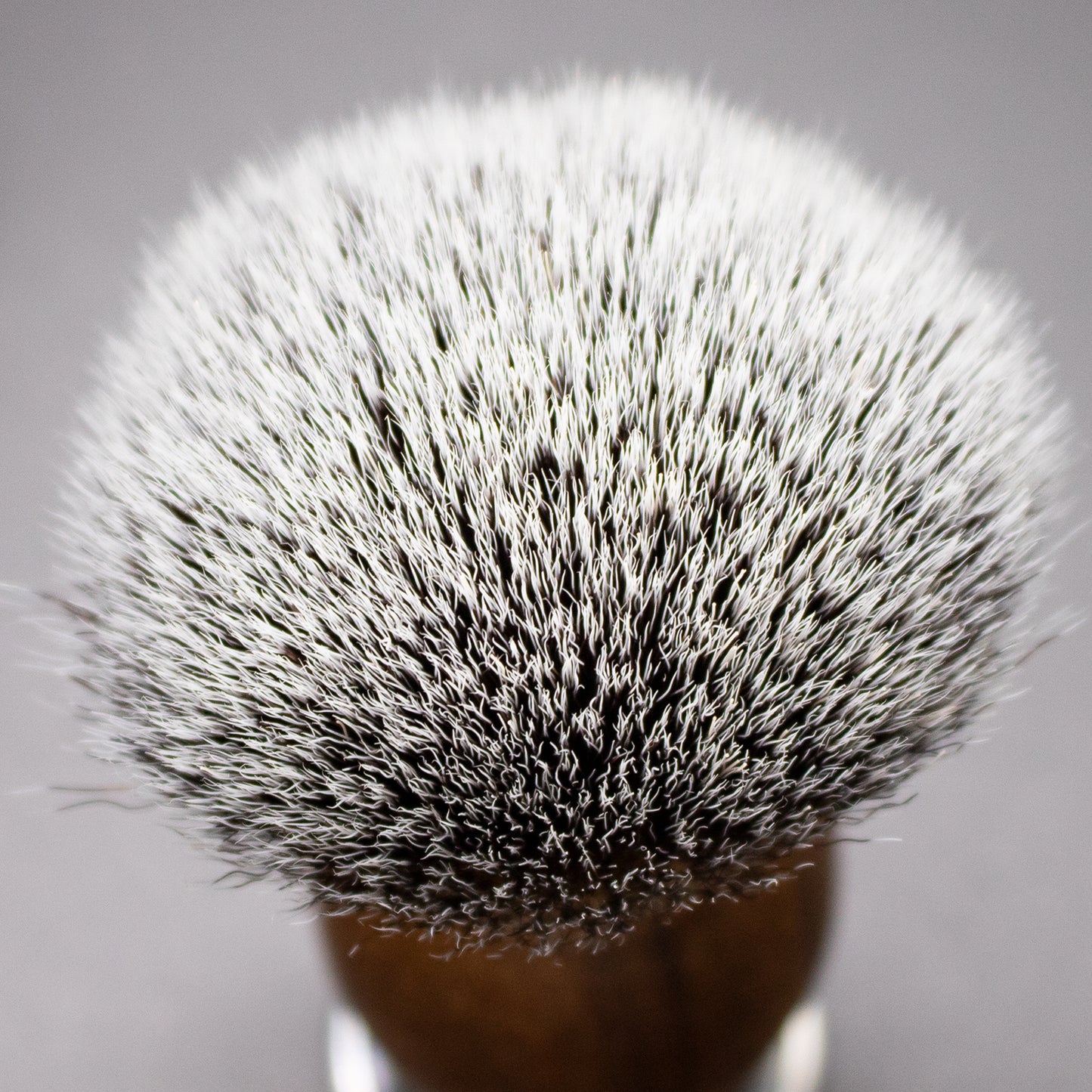 GG Shaving Brush|Nylon Hair|Black Walunt+Stainless Steel Handle