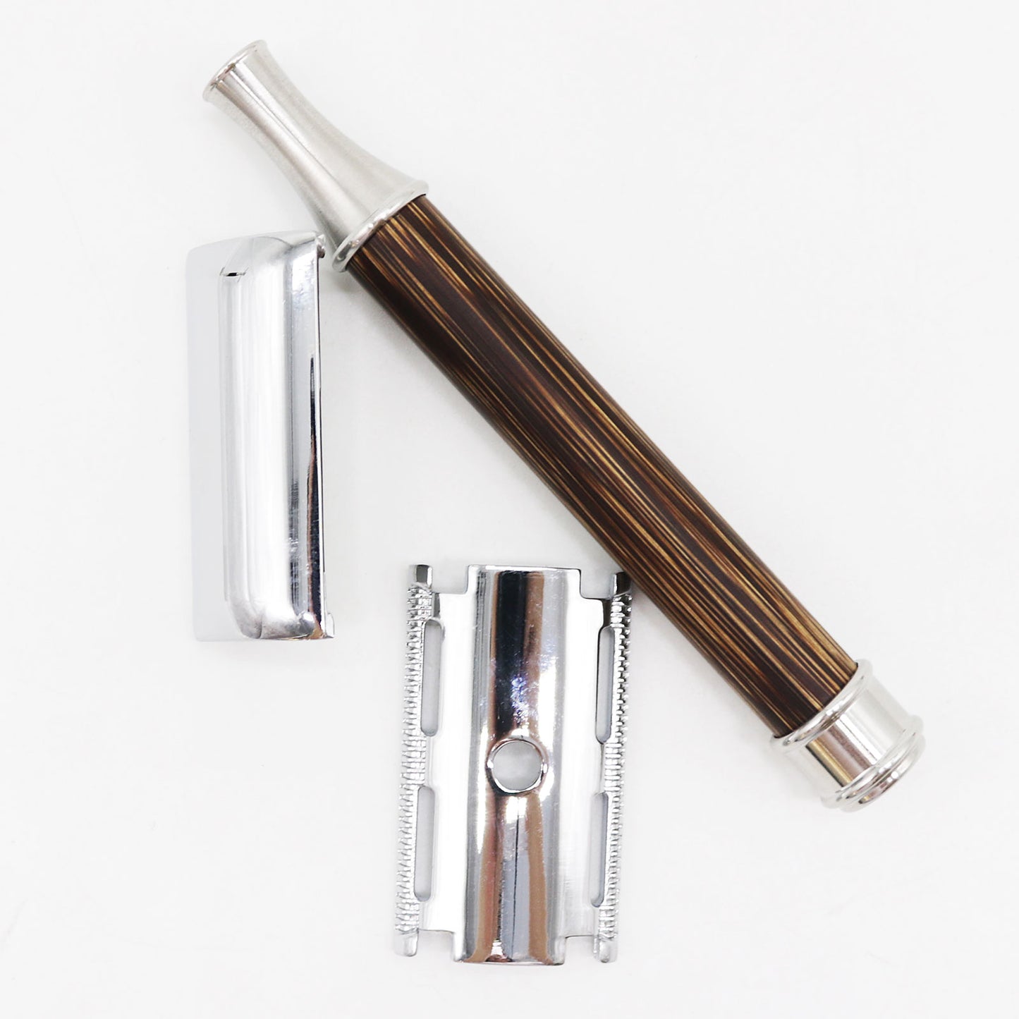 Great Gentleman Double Edge Shaving Safety Razor with Bamboo Wood Handle