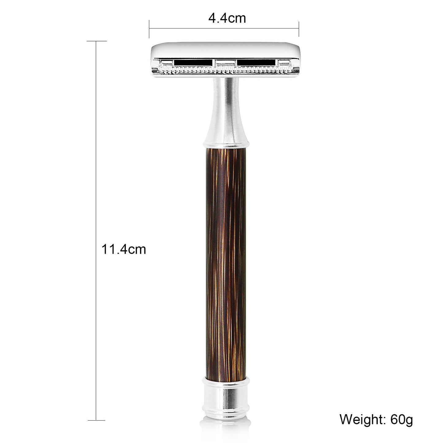 Great Gentleman Double Edge Shaving Safety Razor with Bamboo Wood Handle