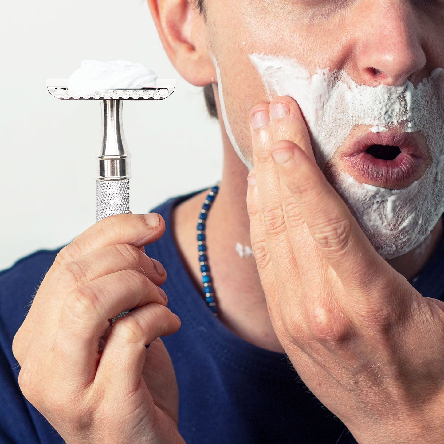 Great Gentleman Palace Shaped Blade Double Edge Shaving Safety Razor with Stainless Steel Handle