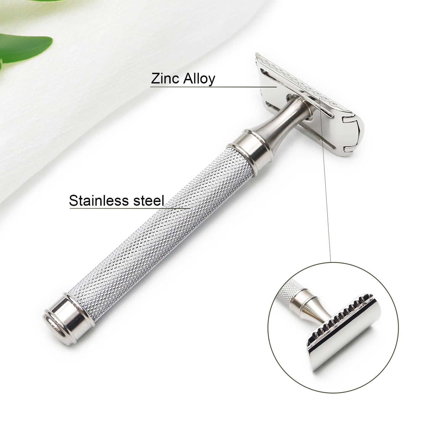 Great Gentleman Palace Shaped Blade Double Edge Shaving Safety Razor with Stainless Steel Handle