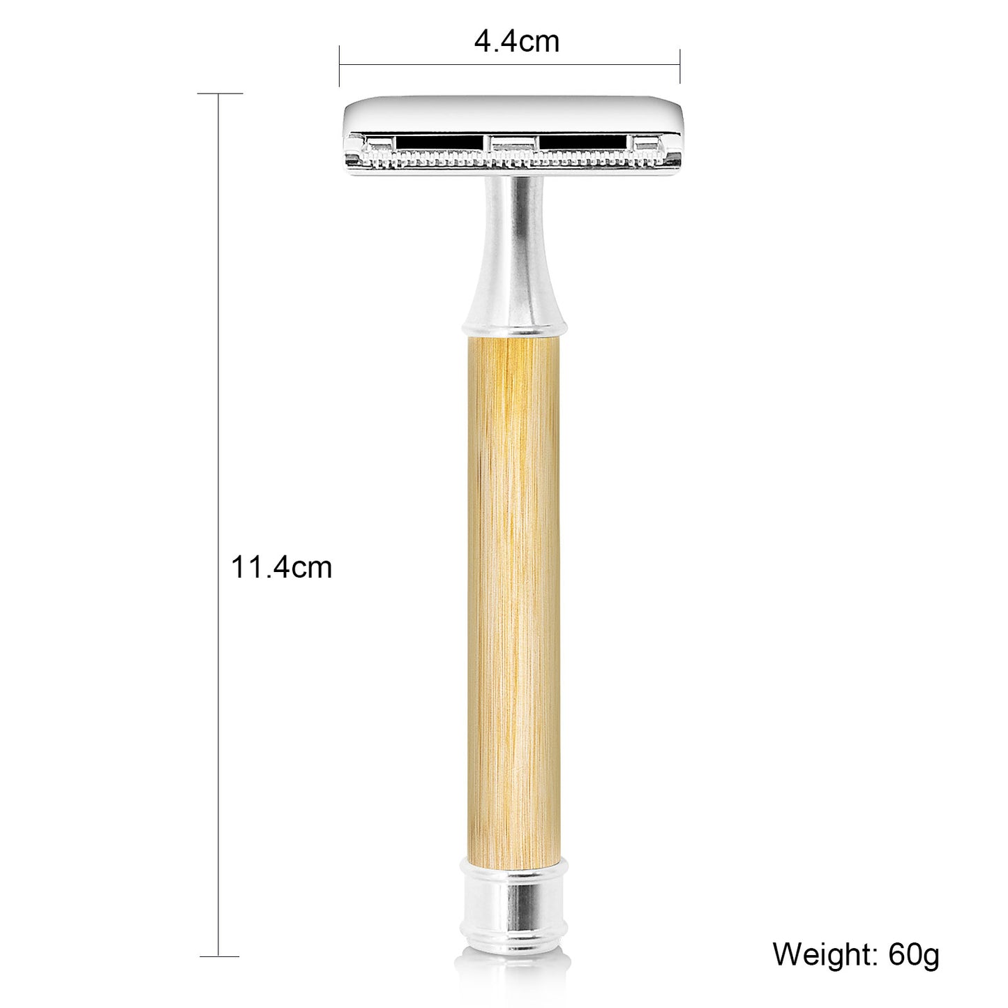 Great Gentleman Double Edge Shaving Safety Razor with Bamboo Wood Handle