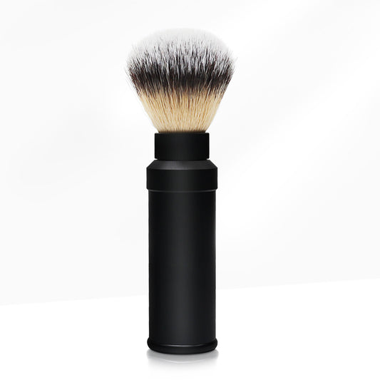 GG Shaving Brush|Portable|Nylon Hair|Black Aluminum Alloy Handle