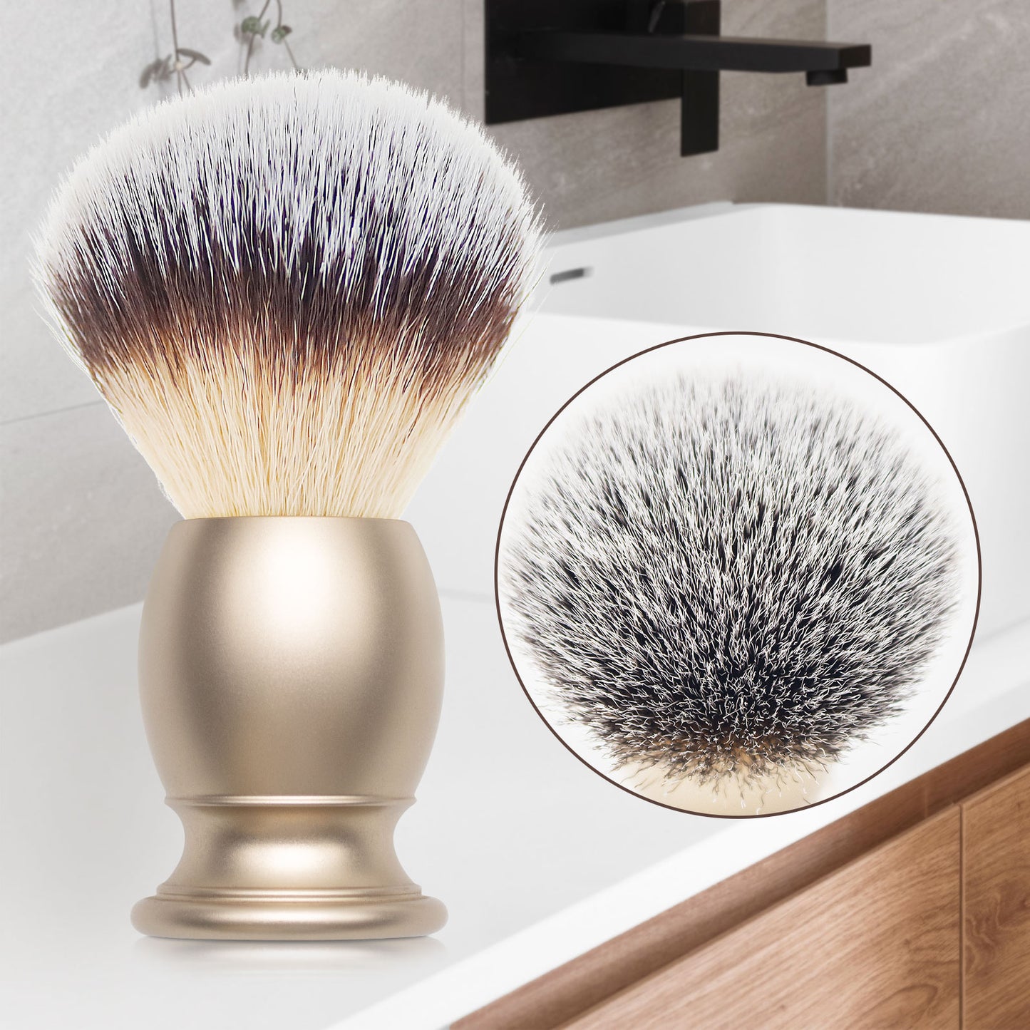 GG Shaving Brush|Nylon Hair|Metal Acrylic Handle