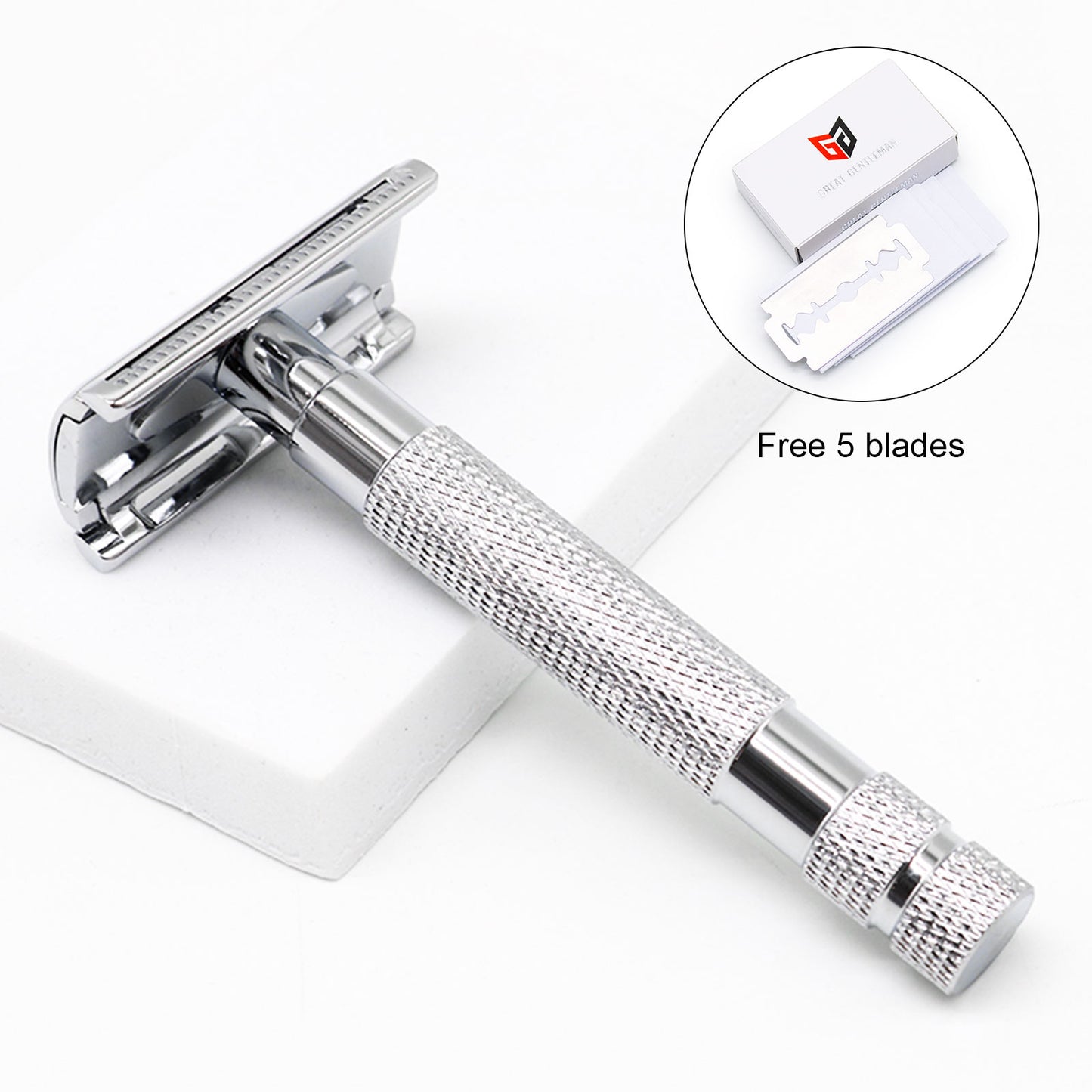 Great Gentleman Double Edge Shaving Safety Razor with Stainless Steel Handle