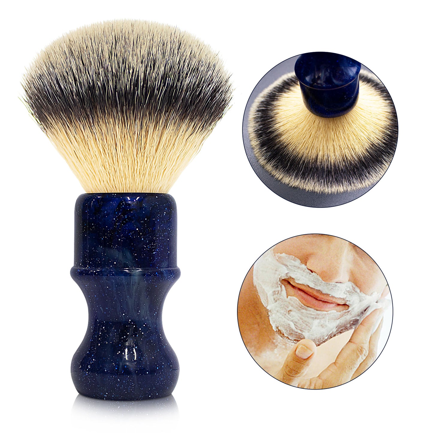 GG Shaving Brush|Nylon Hair|Bule Resin Handle