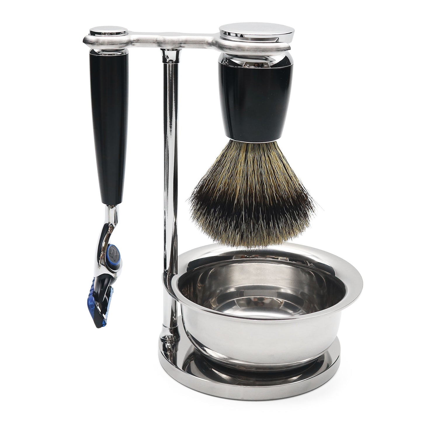 GG Shaving Set Kit with Shaving brush, Stand, Safety Razor and Shaving Bowl T15