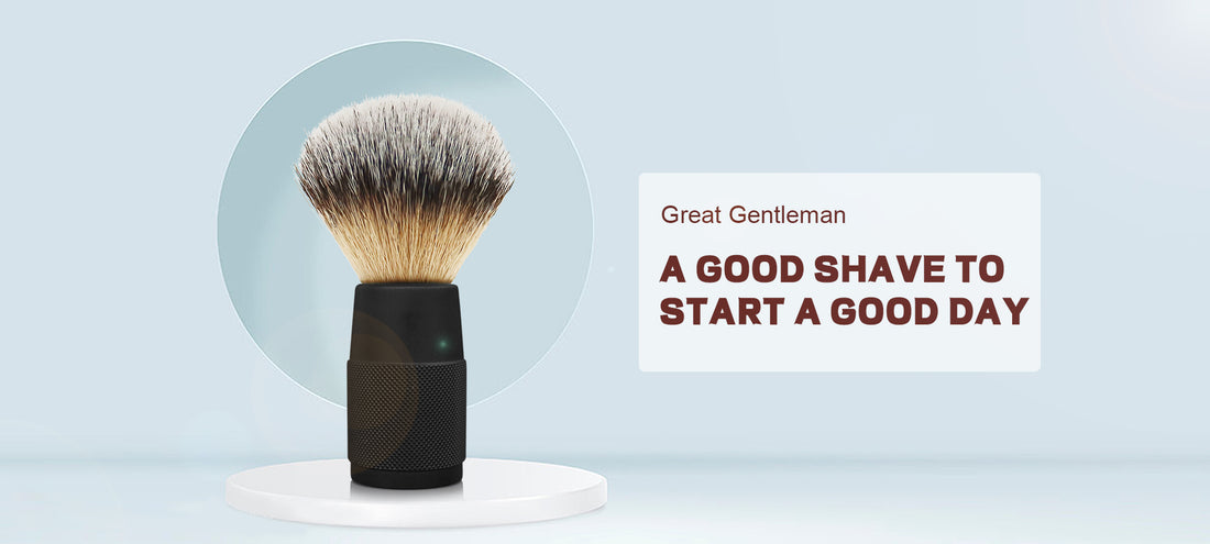 synthetic nylon hair aluminium handle shaving brush