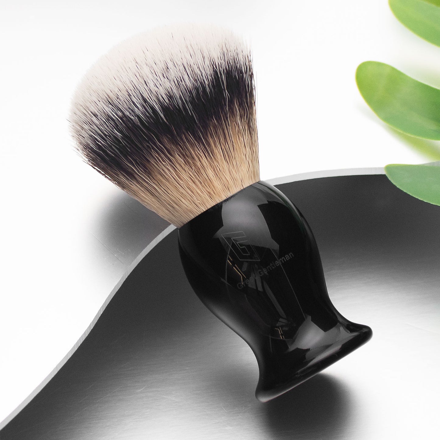 GG Acrylic Handle Shaving Brush | with Travel Tube | Synthetic Nylon Hair