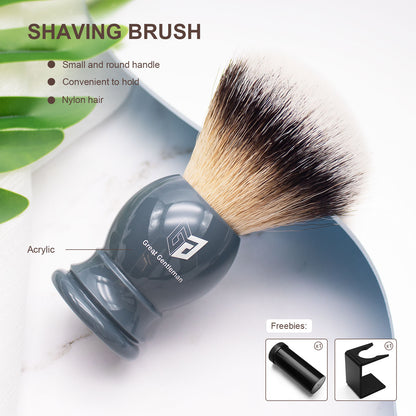 GG Shaving Brush｜Nylon Hair｜Grey Acrylic Handle