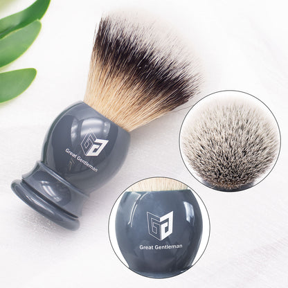 GG Shaving Brush｜Nylon Hair｜Grey Acrylic Handle