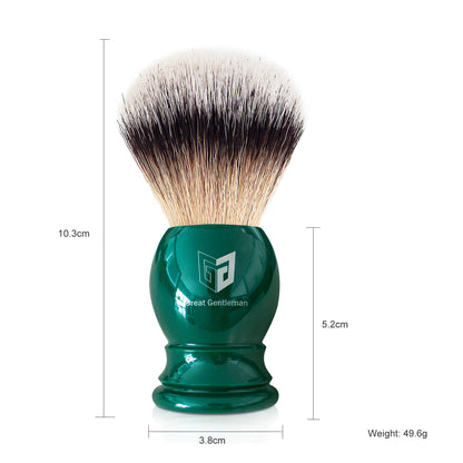 GG Shaving Brush｜Nylon Hair｜Green Acrylic Handle