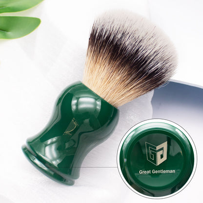 GG Shaving Brush｜Nylon Hair｜Green Acrylic Handle｜Double Bottom